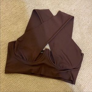 NEW SHIEN CROSS TOP IN BROWN